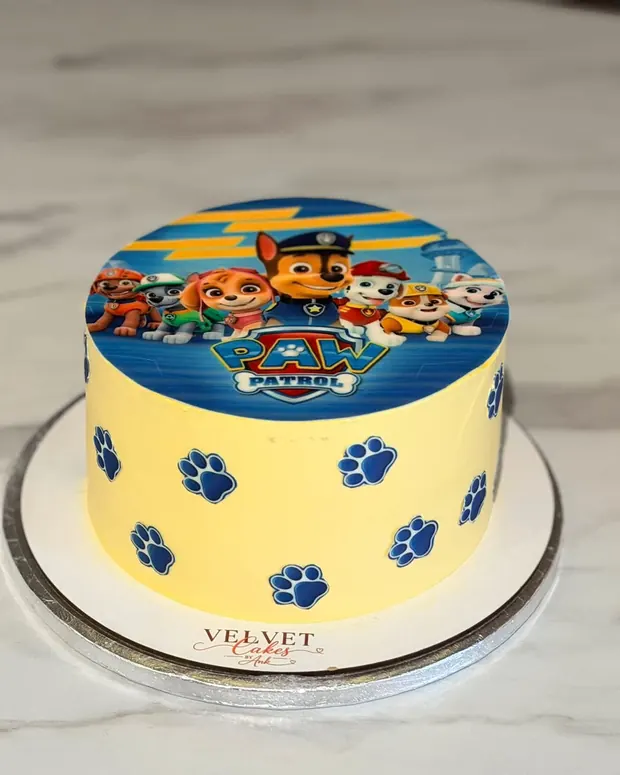 Paw Patrol met pootafdrukken